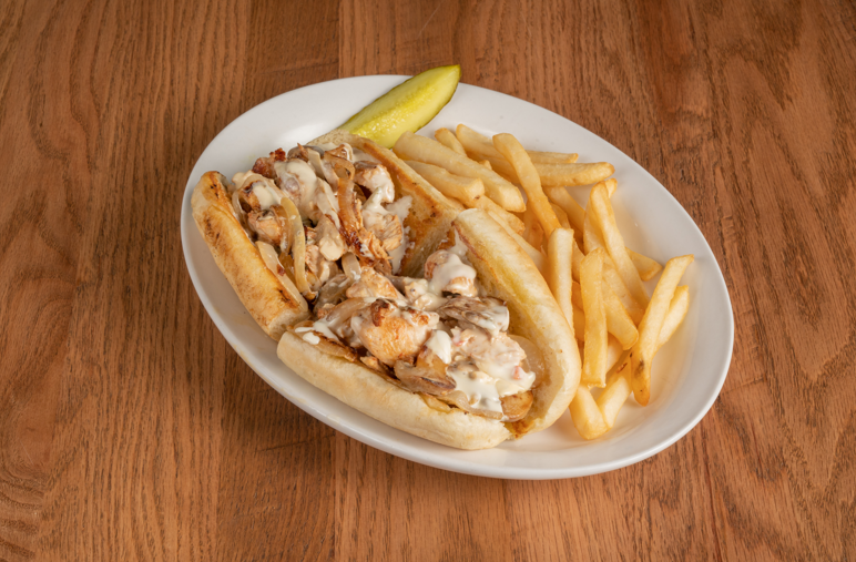 chicken philly with fries