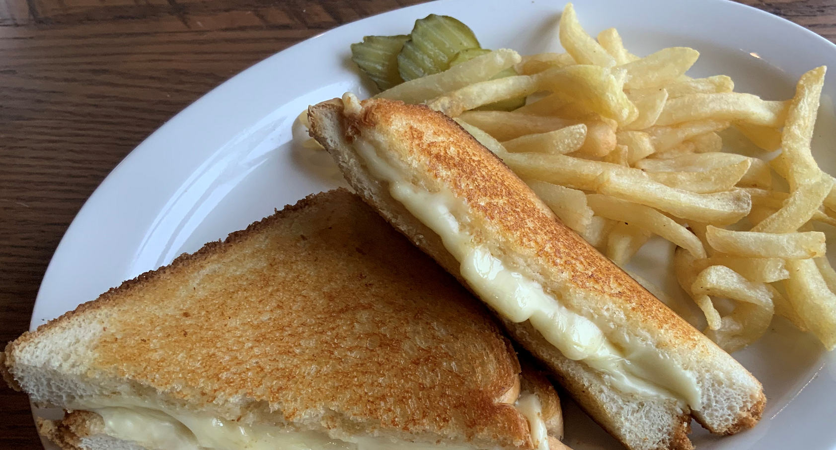 Grilled Cheese Sandwich with fries
